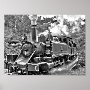 Poster Remonter Billy Vieux Train à vapeur