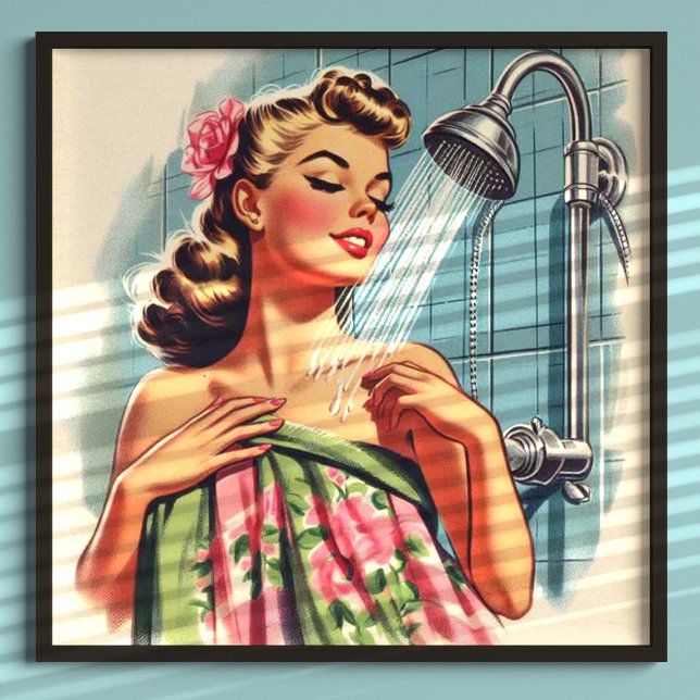 Poster Remorque de douche rétro vers le haut (Créateur téléchargé)