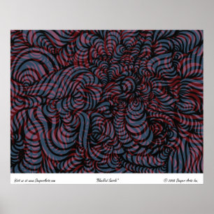 Poster Remous Bleu-Rouges