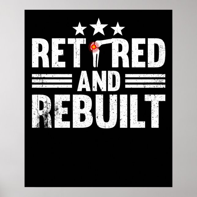 Poster Remplacement Du Genou Retraité Et Reconstruit (Devant)