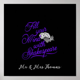 Poster Remplissez votre esprit avec Shakespeare Le cadeau
