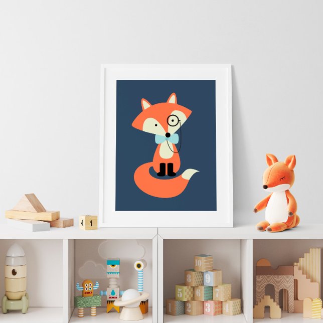 Poster Ren roux hipster monocle (Créateur téléchargé)