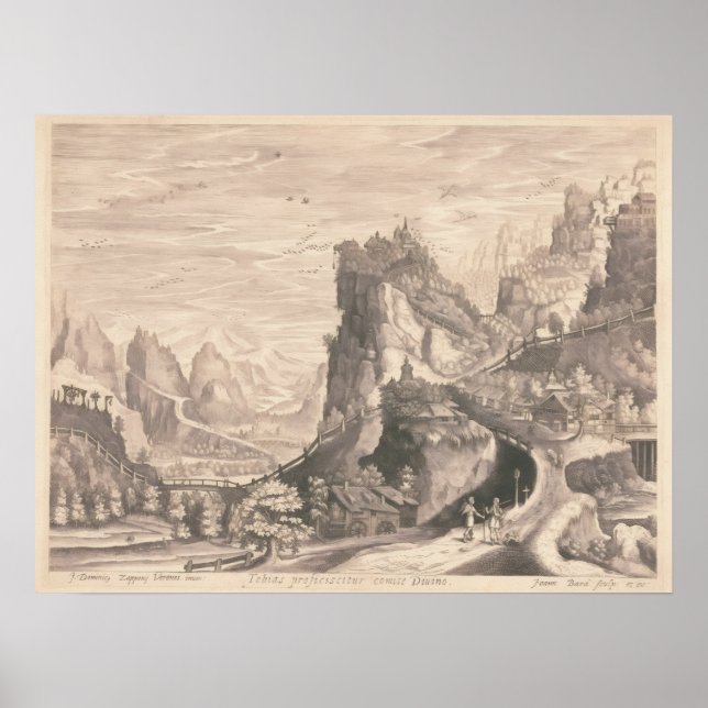 Poster Renaissance Christian Archangel Raphael & Midas (Devant)