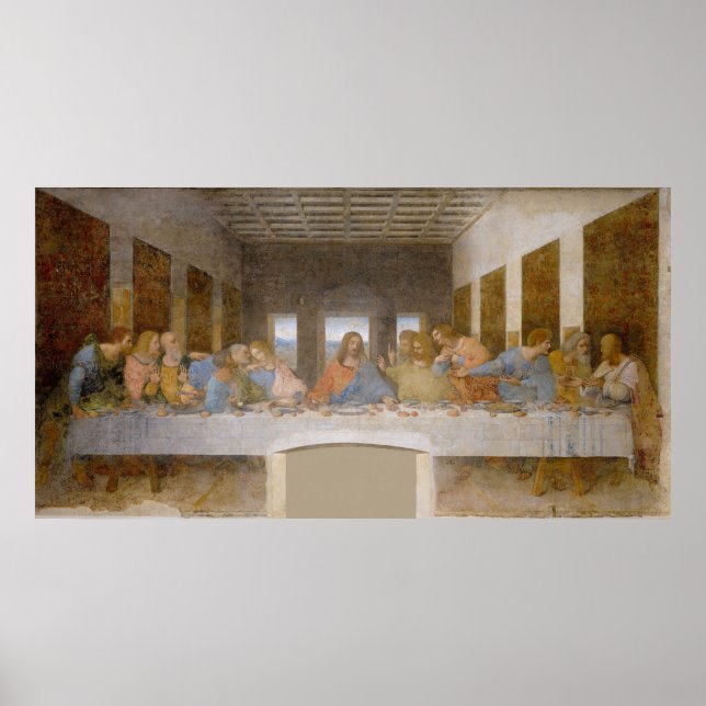 Poster Renaissance Da Vinci peinture : "La Dernière Cène" (Devant)