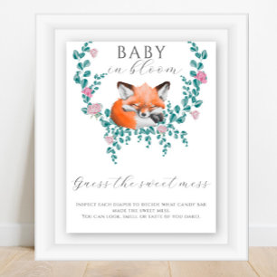 Poster Renard bébé endormi - devinez le doux désordre