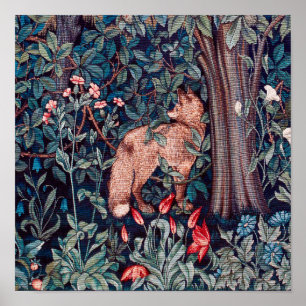 Poster Renard dans la forêt, William Morris