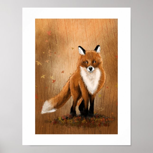 Poster Renard d'automne (Devant)