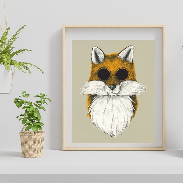 Poster Renard Hipster (Créateur téléchargé)