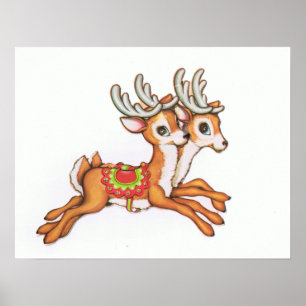 Poster Renard vintage/mignon