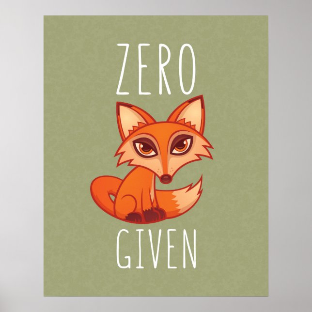 Poster Renard zéro donné (Devant)