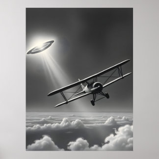 Poster Rencontre avec un OVNI de l'aviation ancienne Vint