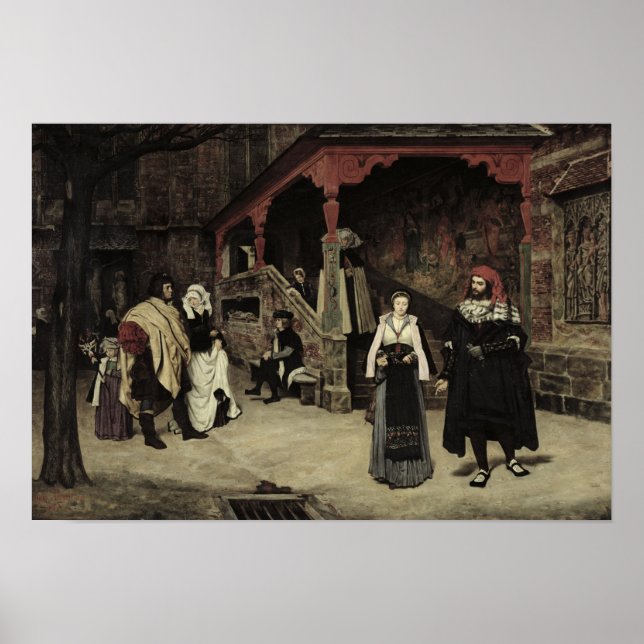 Poster Rencontre de Faust et Marguerite, 1860 (Devant)