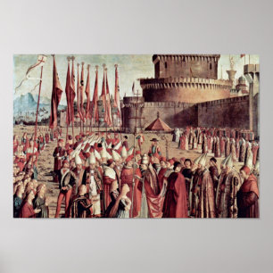 Poster Rencontre Des Pèlerins Avec Le Pape Par Carpaccio