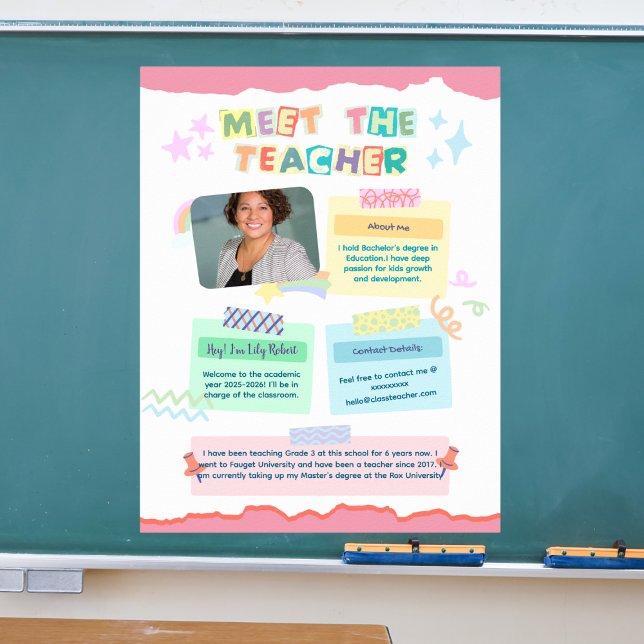 Poster Rencontrez l'affiche de la classe de l'école d'ens (Créateur téléchargé)