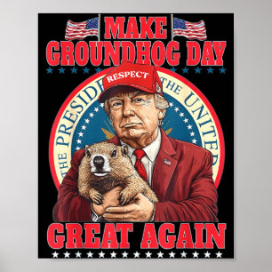Poster Rendez à nouveau la journée de la marmotte géniale