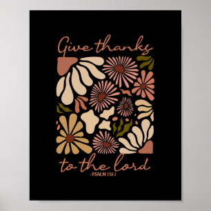 Poster Rendez Grâce au Seigneur Jésus Christian Thanksgiv