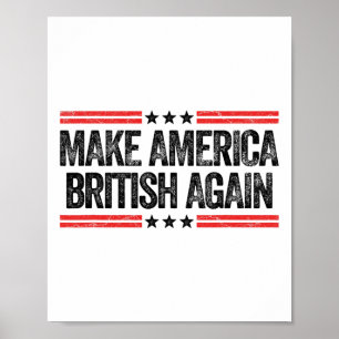Poster Rendez l'Amérique britannique à nouveau drôle de n