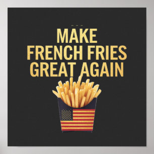 Poster Rendons les frites géniales à nouveau Délicieuseme