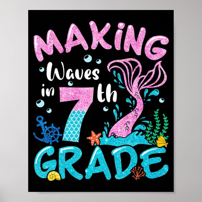 Poster Rendre Des Vagues De Sirène De 7E Année À L'École  (Devant)