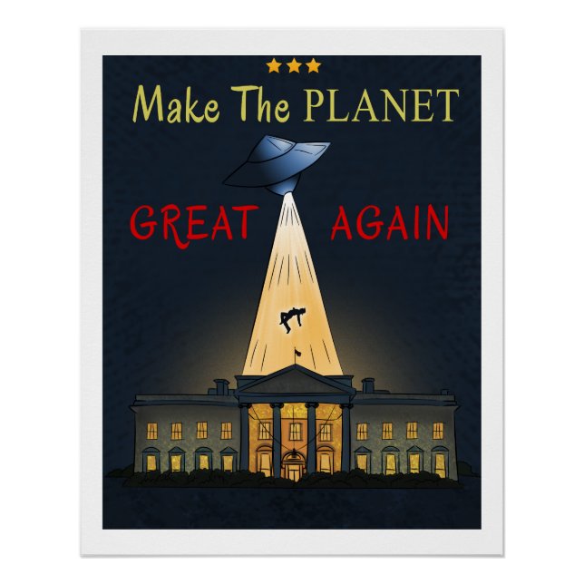Poster Rendre La Planète Grande ! Enlèvement d'OVNI (Devant)