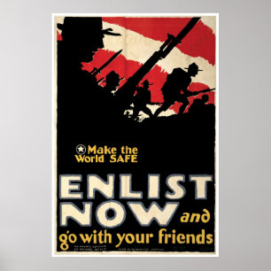 Poster Rendre le monde en sécurité ~ S'enrôler maintenant