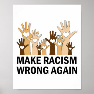 Poster Rendre le racisme mauvais Résister à la haine Anti