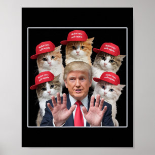 Poster Rendre les chats en sécurité Trump 2024 Casquette 