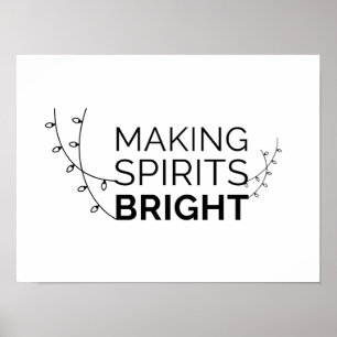 Poster Rendre les esprits brillants - Typographie moderne