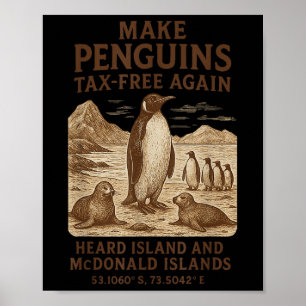 Poster Rendre l'impôt sur les pingouins libre - Résister
