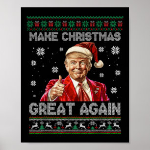 Poster Rendre Noël grand à nouveau Noël Noël amusant Trum