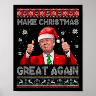 Poster Rendre Noël grand à nouveau Noël Noël amusant Trum