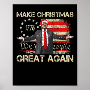Poster Rendre Noël grand Père Noël Trump Xmas We The The