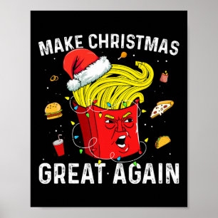 Poster Rendre Noël super à nouveau amusant Père Noël Trum