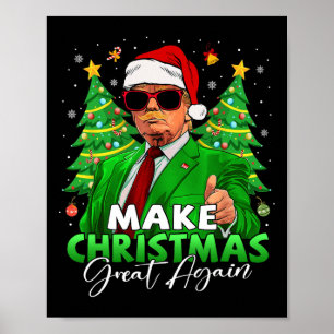 Poster Rendre Noël super à nouveau amusant Père Noël Trum