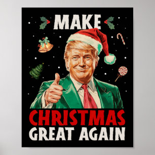 Poster Rendre Noël super à nouveau amusant Trump Xmas Sno