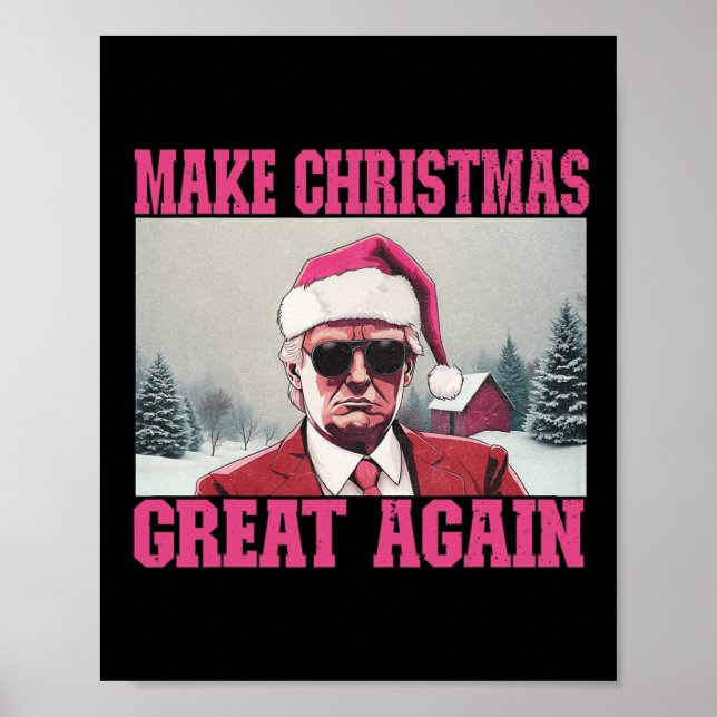 Poster Rendre Noël super encore amusant Père Noël Trump (Devant)