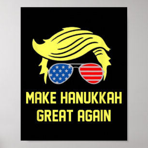 Poster Rendre sa grandeur à Hanoukka Trump 47 Hanoukka Mi