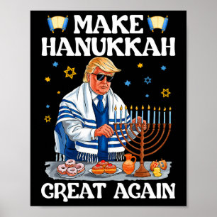 Poster Rendre sa grandeur à Hanoukka Trump Juif Ugly Chan