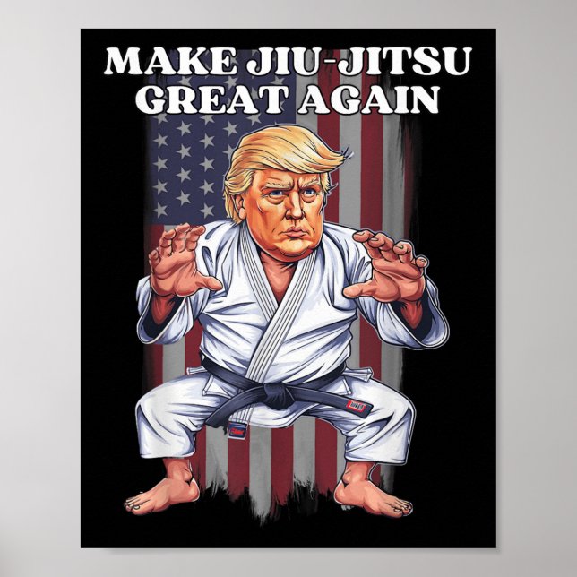 Poster Rendre sa grandeur au Jiu-jitsu Trump Republican B (Devant)