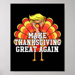 Poster Rendre Thanksgiving grand à nouveau drôle Trump Tu