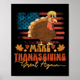 Poster Rendre Thanksgiving grand encore drôle Trump Turqu