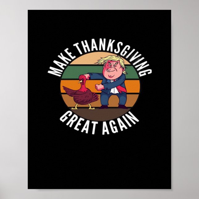 Poster Rendre Thanksgiving grand encore Trumpkin - Drôle  (Devant)