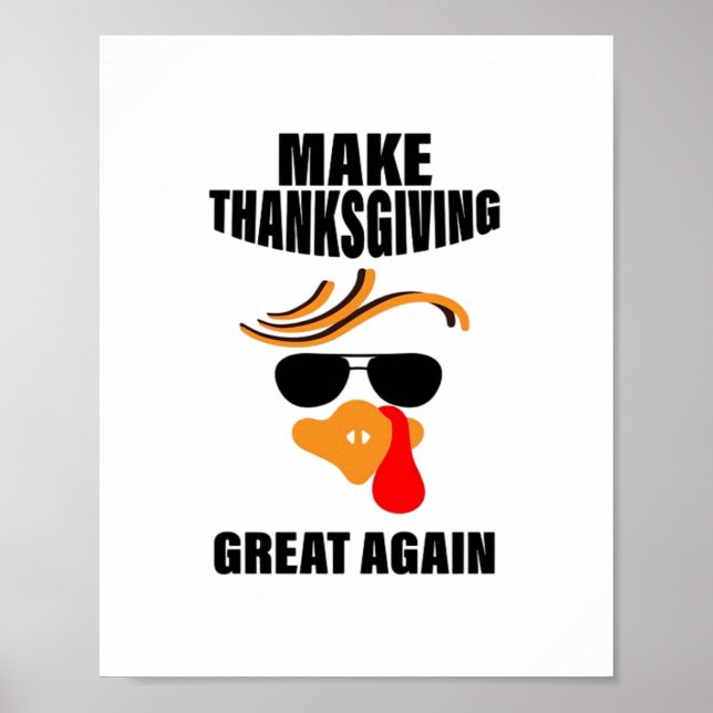 Poster Rendre Thanksgiving super à nouveau, Drôle Turquie (Devant)