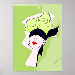 Poster Rene Gruau Inspired Illustration