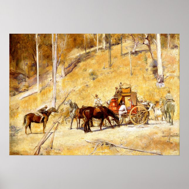 Poster Renfloué Tom Roberts Art australien 1895 (Devant)