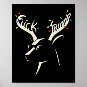 Poster Renne de Noël subtil anti-Trump Message caché