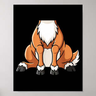 Poster Renne drôle brun cerf Noël xmas animal