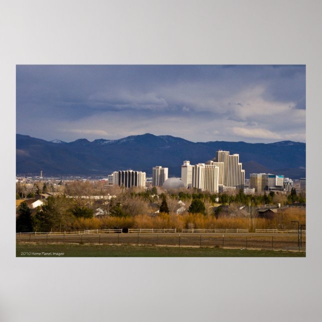 Poster Reno Skyline (Devant)