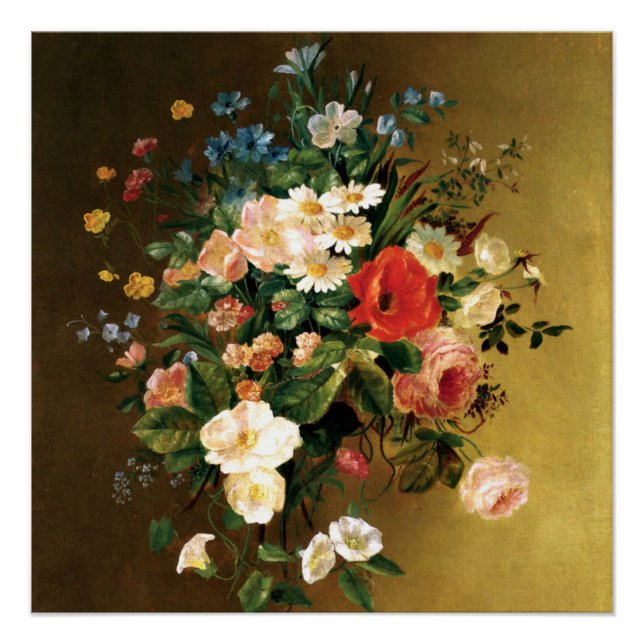 Poster Renoir - Bouquet de fleurs, 1858, (Devant)