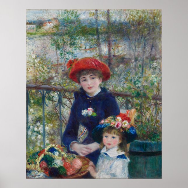 Poster Renoir Deux Soeurs Terrasse Impressionnisme Peintu (Devant)